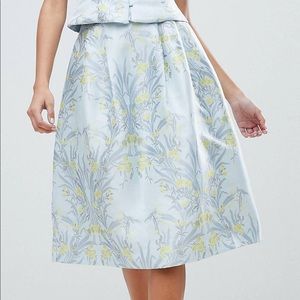 Oasis floral midi skirt